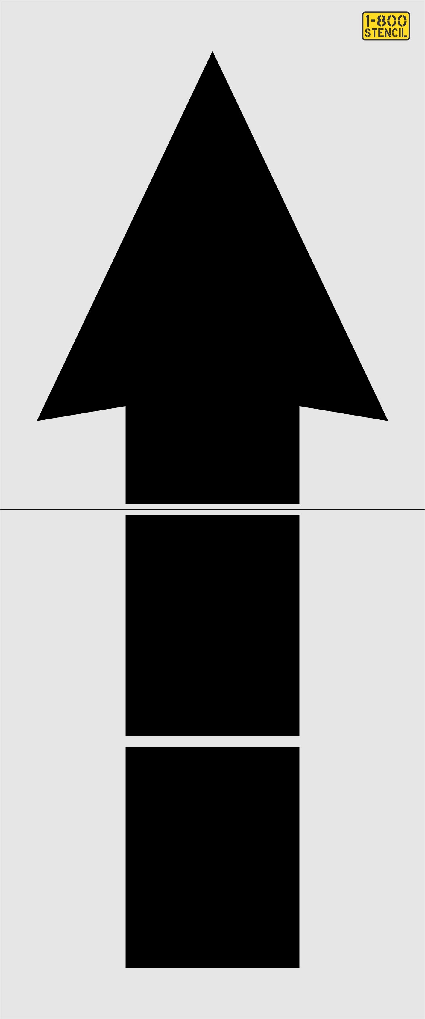 108" New Mexico DOT Straight Arrow Stencil - High-quality stencil for pavement marking, durable and reusable