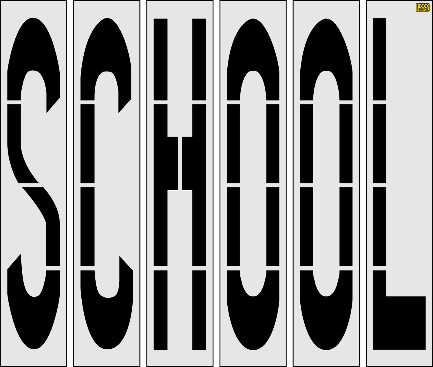 96" New Mexico DOT SCHOOL Stencil - 1-800-Stencil