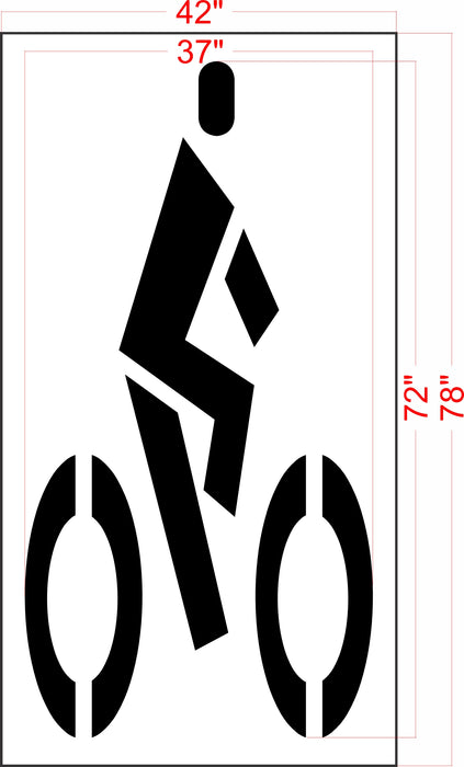 72" Nevada DOT Bike Rider Stencil