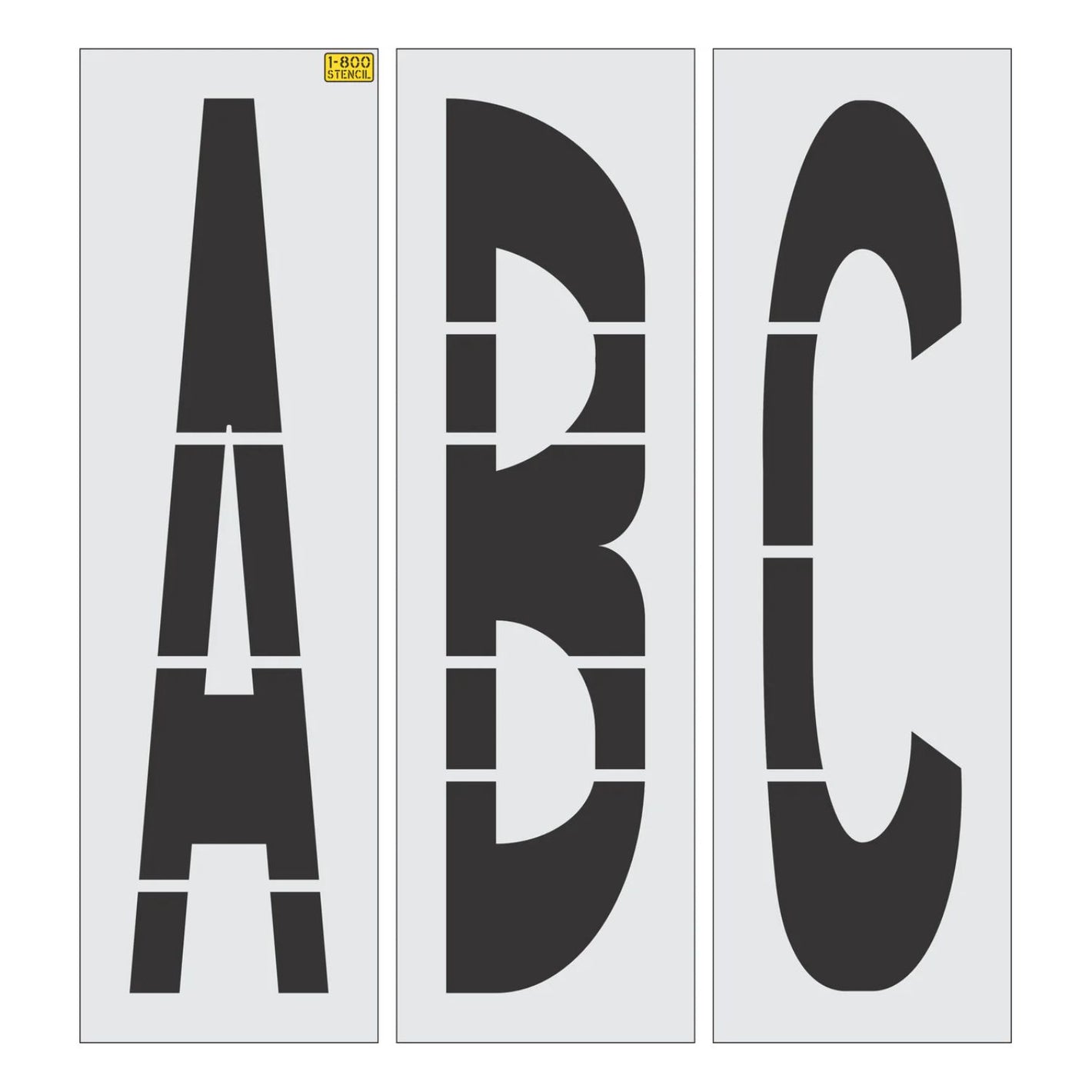 96 inch FHWA DOT individual letter stencil for highway and municipal pavement marking applications