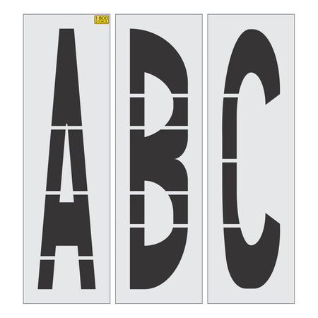 96 inch FHWA DOT individual letter stencil for highway and municipal pavement marking applications