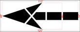 114" New York DOT Straight Arrow Stencil