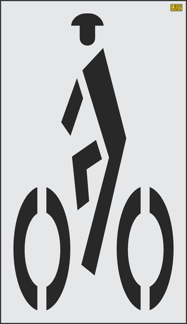 72" New York DOT Bike Lane Symbol Stencil