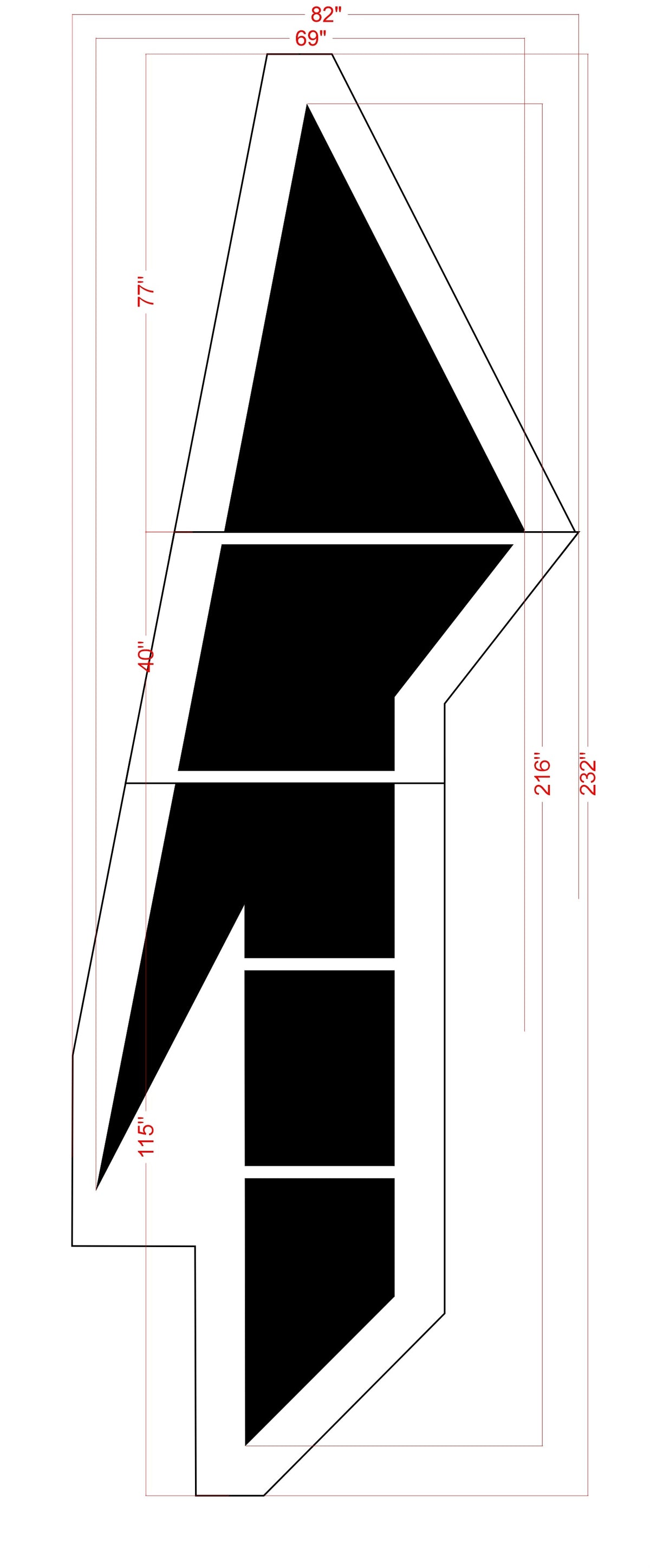 216" New York DOT Lane Drop Stencil - High-quality stencil for pavement marking, durable and reusable