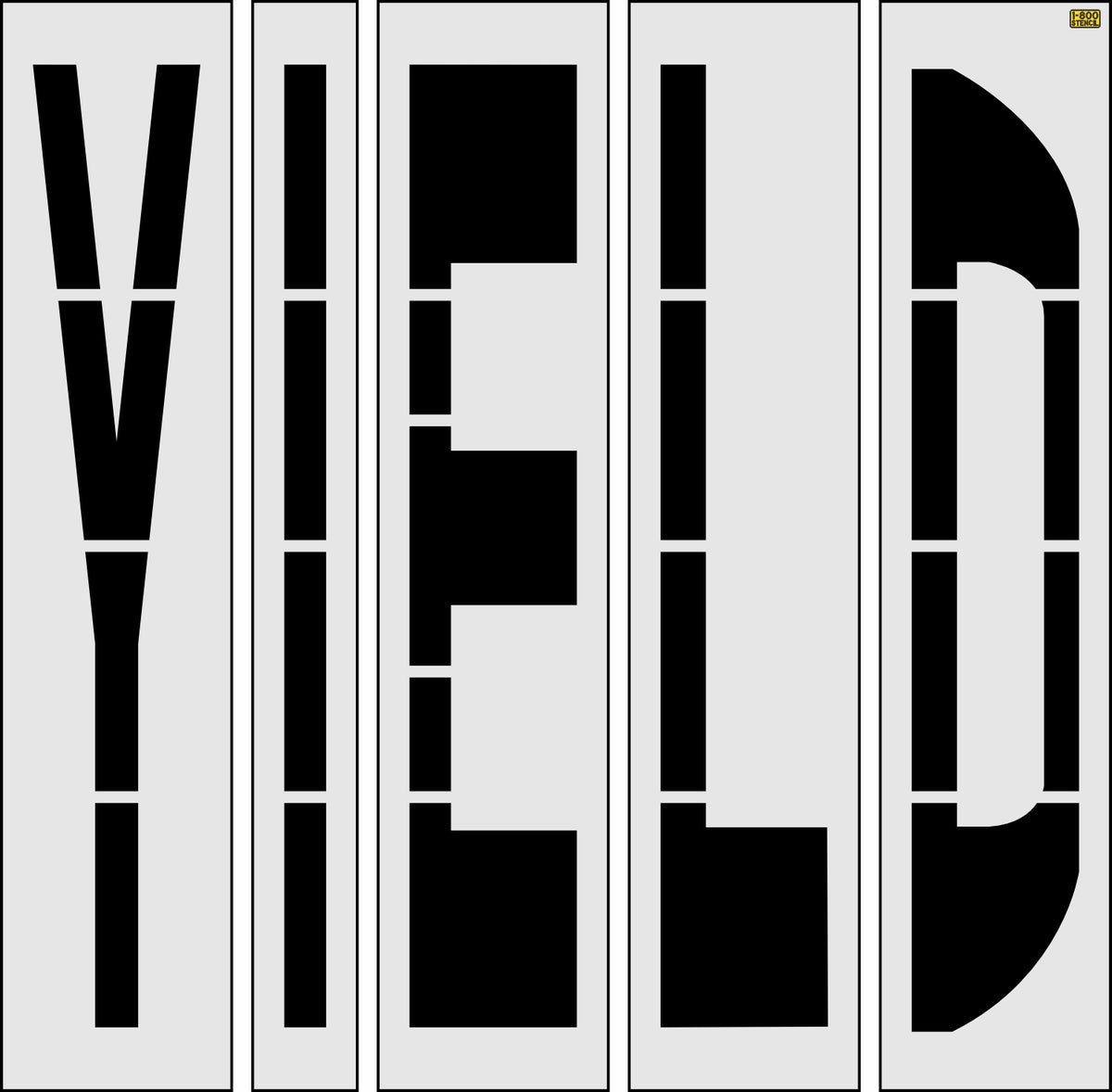 96" New York DOT YIELD Stencil — 1800Stencil