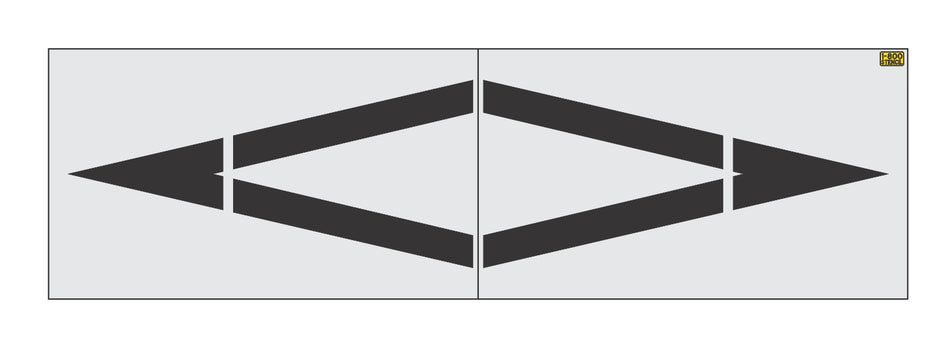 157.5" New York DOT Preferential Lane Symbol Stencil