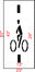 24" New York DOT Bike Lane w/ Dashes Stencil