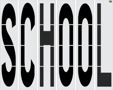 96" Oklahoma DOT SCHOOL Stencil