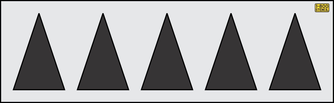 18" Oklahoma DOT Triangle Shark Teeth Highway Stencil - High-quality stencil for pavement marking, durable and reusable