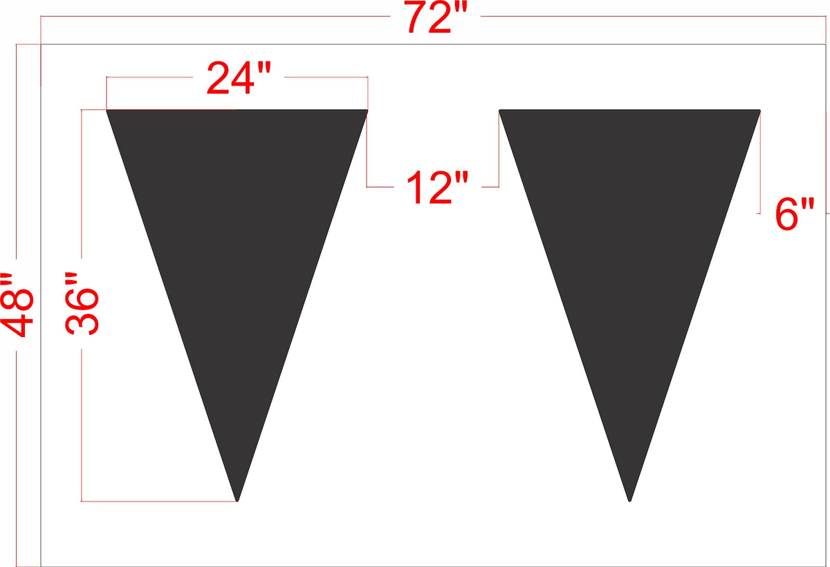 36" Oregon DOT Triangle Shark Teeth Stencil