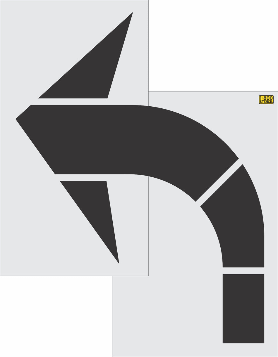 96" Oregon DOT Turn Arrow Stencil