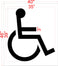 39" Pennsylvania DOT Handicap Symbol Stencil