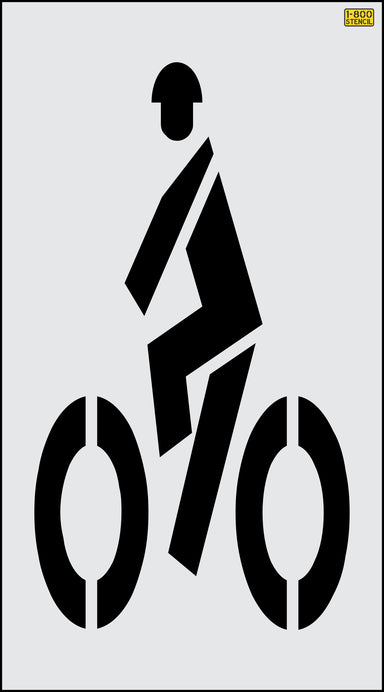 72" Portland DOT Bike Rider Symbol Stencil