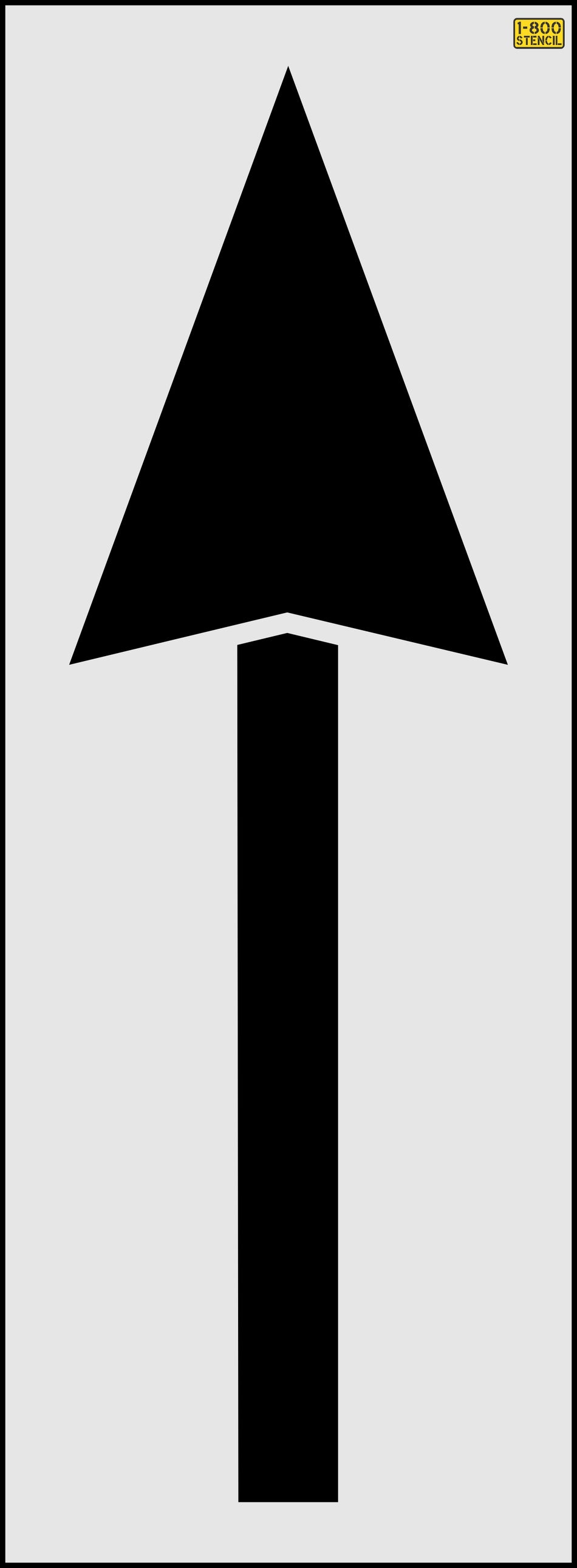 72" San Antonio DOT Bike Lane Straight Arrow Stencil