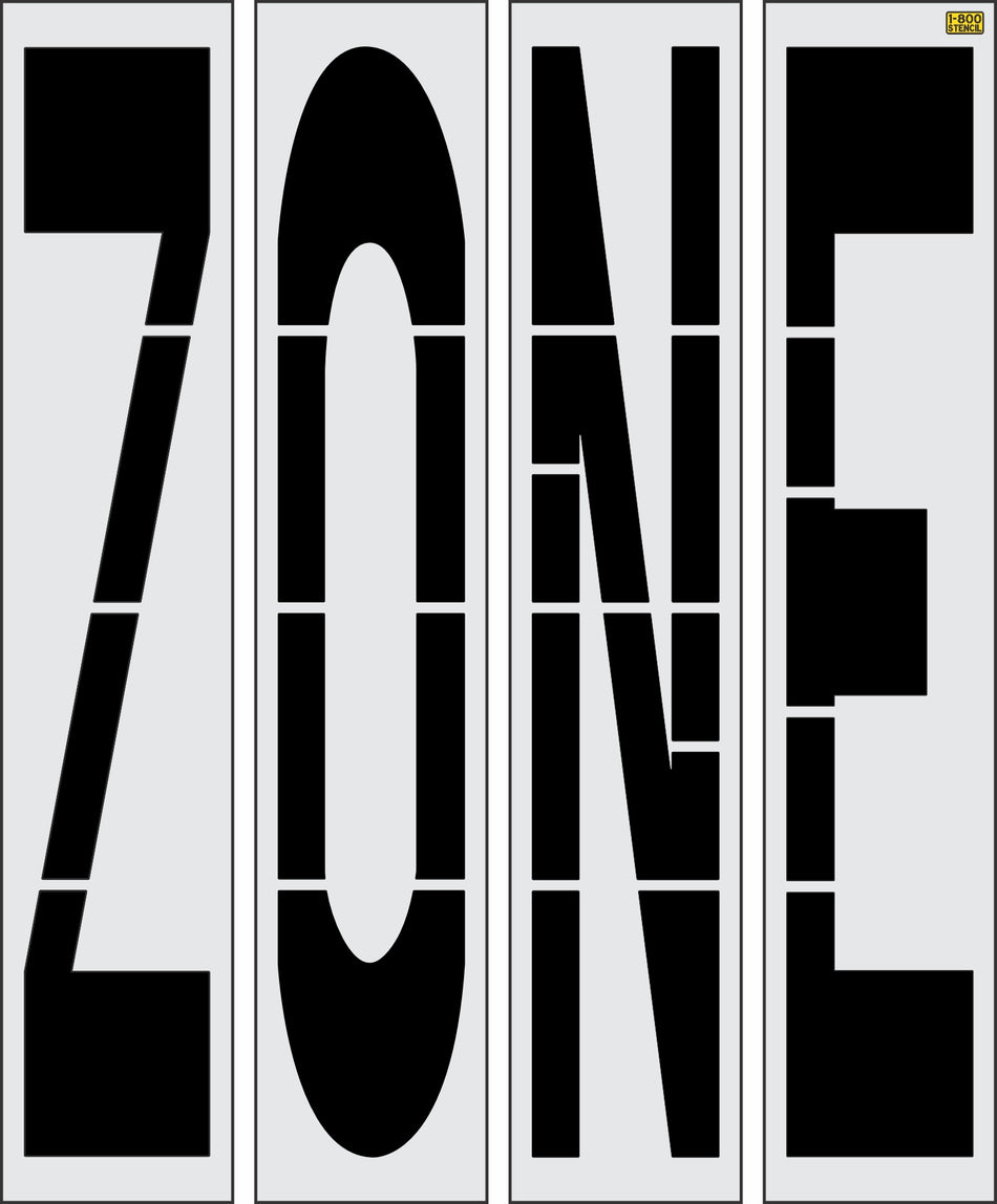 96" San Antonio DOT ZONE Stencil