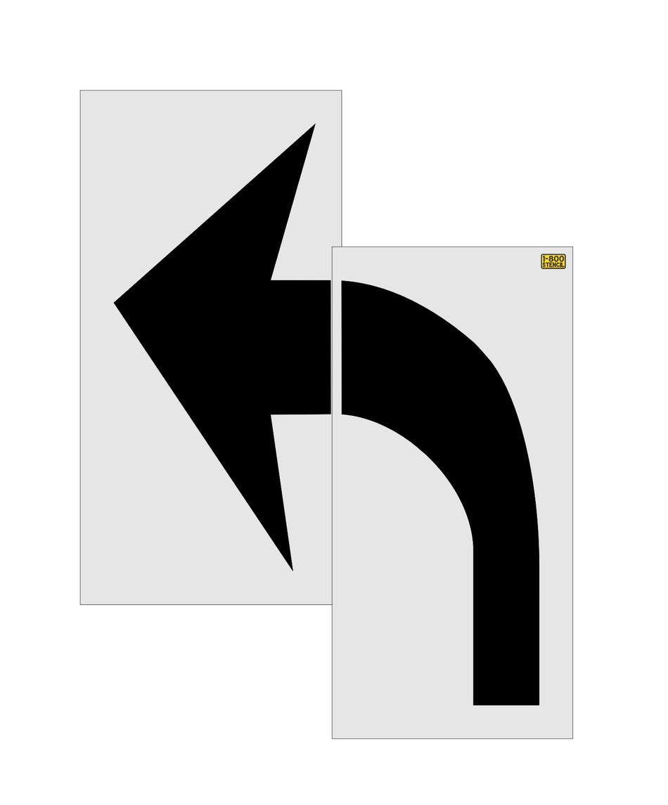 104" South Carolina DOT No bridging (2-piece) Turn Arrow Stencil