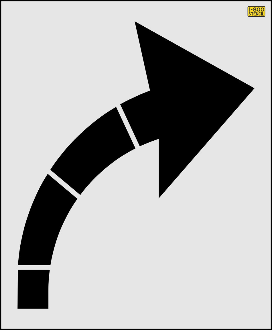 60" Seattle DOT Turn Arrow Stencil