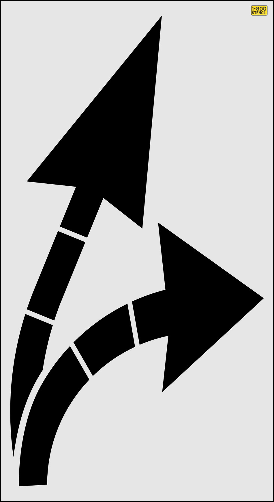 103" Seattle DOT Double Turn Arrow Stencil