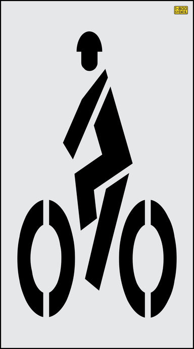 72" Seattle DOT Bike Rider Stencil