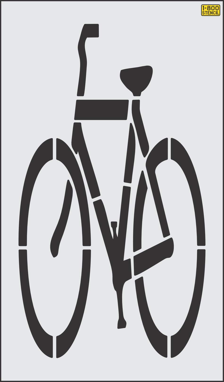 72" Tennessee DOT Bike Lane Symbol Stencil