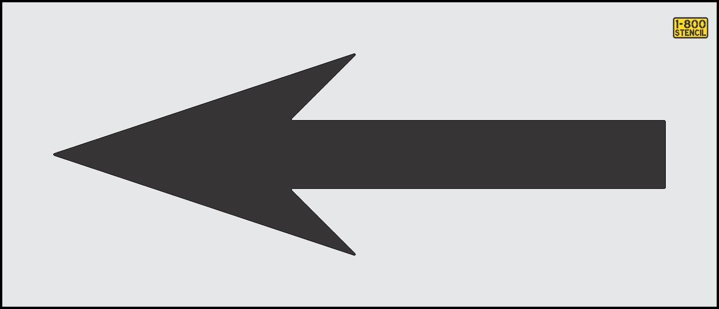 72" Tennessee DOT Bike Lane Straight Arrow Stencil - High-quality stencil for pavement marking, durable and reusable