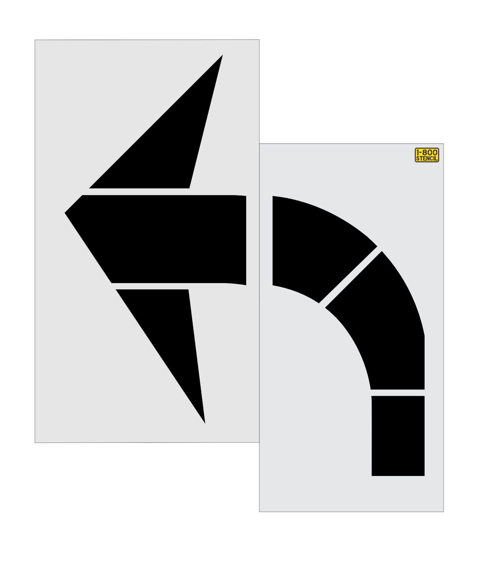 96" Virginia DOT Turn Arrow Stencil