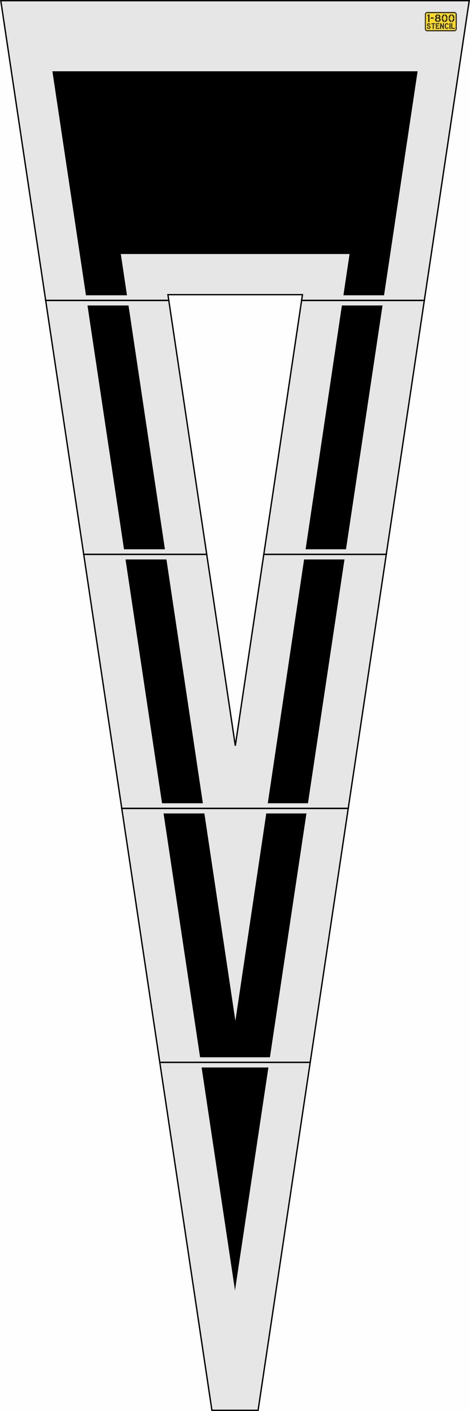 240" Virginia DOT Yield Symbol Stencil