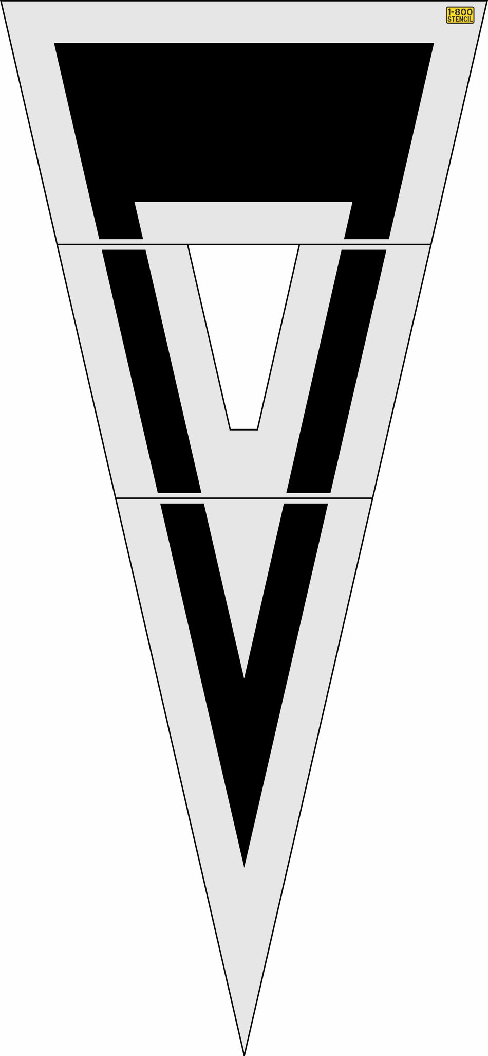 156" Virginia DOT Yield Symbol Stencil