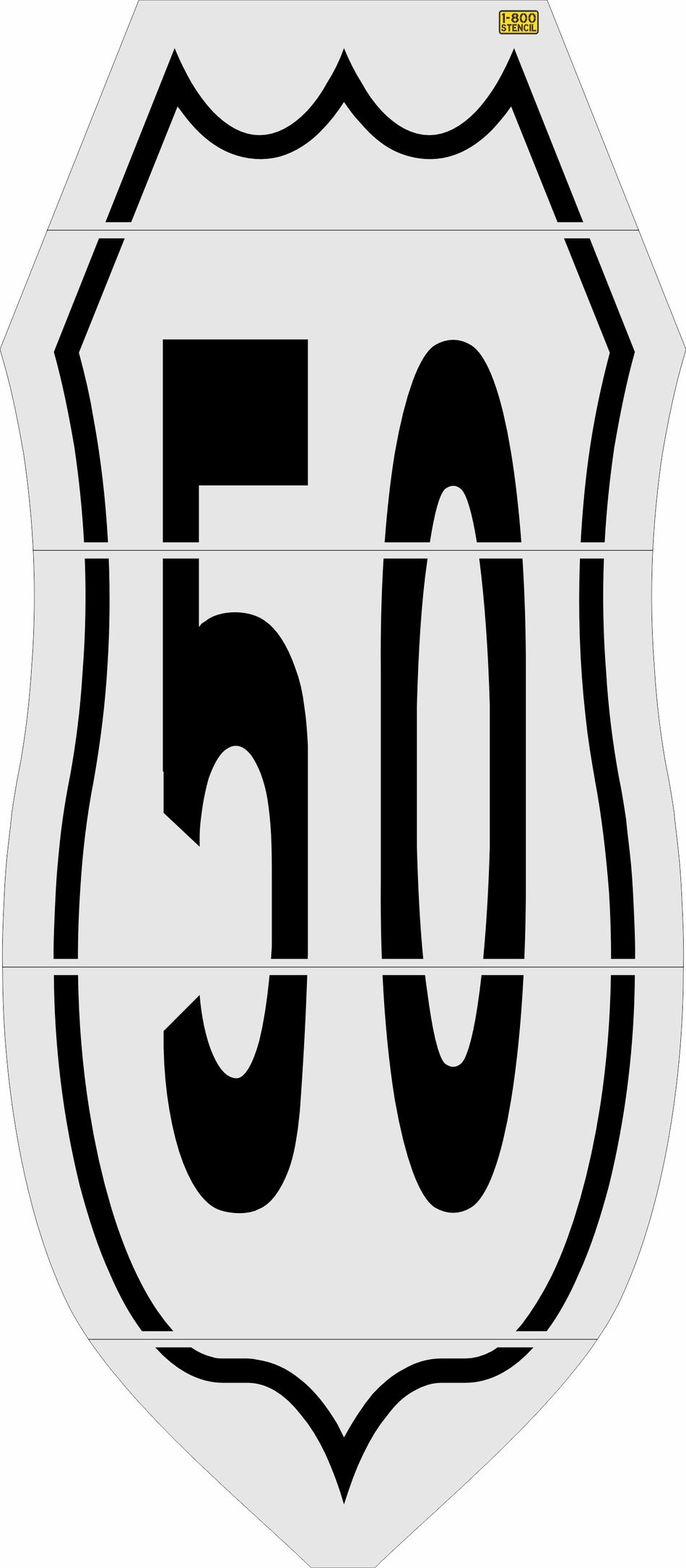 180" Virginia DOT State Interstate Shield Stencil