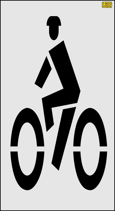 72" Washington DOT Bike Rider Symbol Stencil