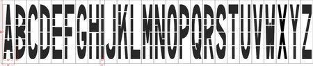 72" Washington DOT Alphabet Kit Stencil - High-quality stencil for pavement marking, durable and reusable