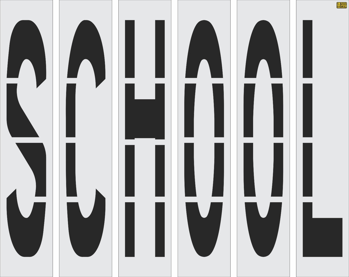 72" Washington DOT SCHOOL Stencil — 1-800-Stencil
