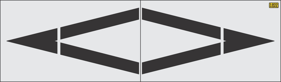 157" Wisconsin DOT Preferential Lane Symbol Stencil