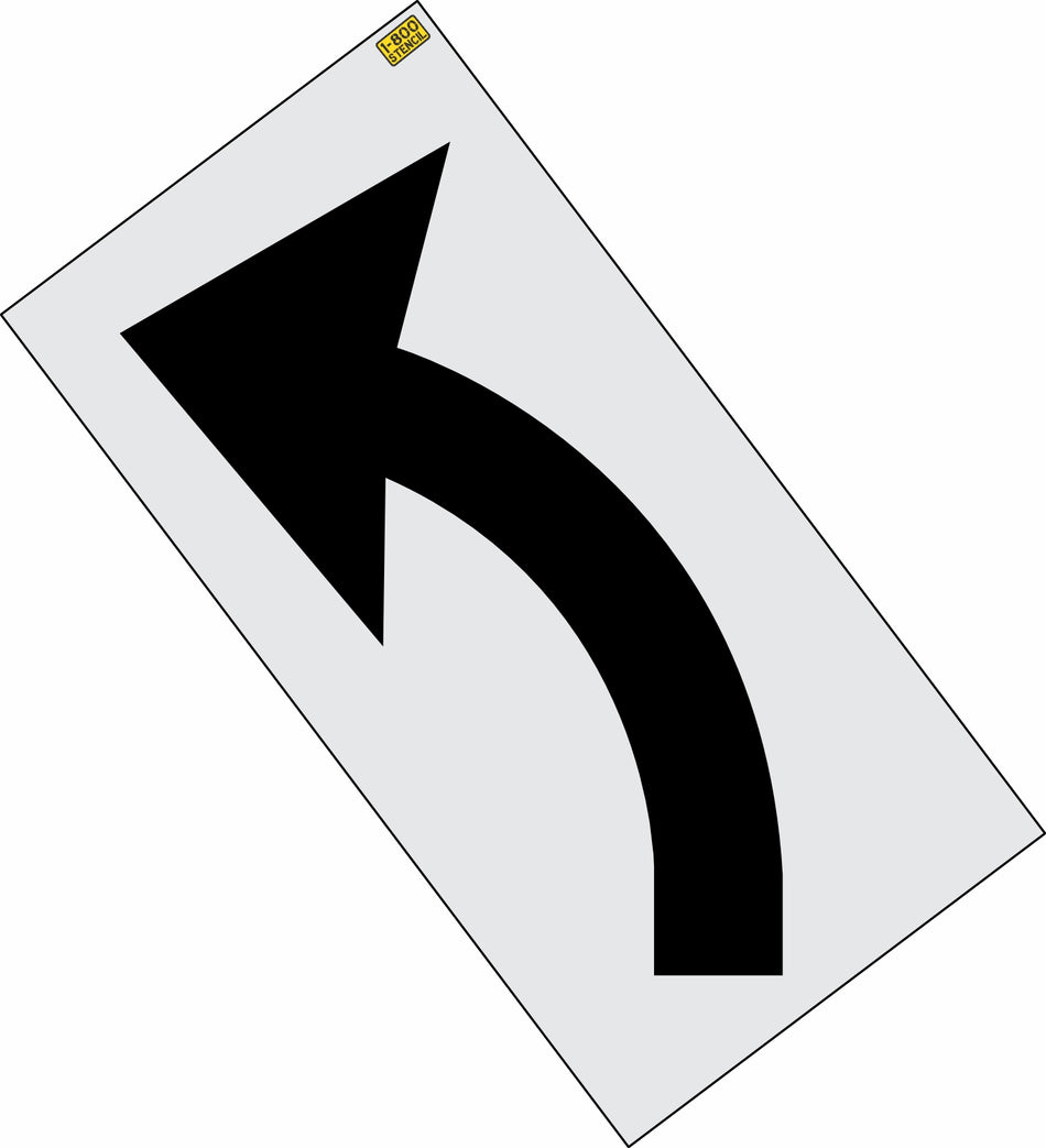 96" Wyoming DOT Turn Arrow Stencil