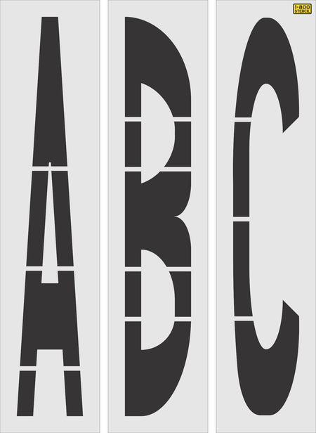 96" Wyoming DOT Alphabet Kit Stencil - High-quality stencil for pavement marking, durable and reusable