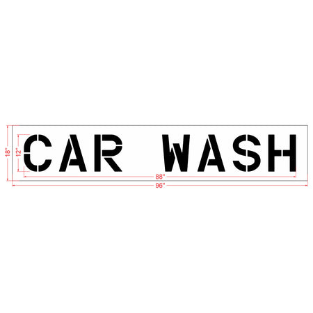 12 inch CAR WASH stencil