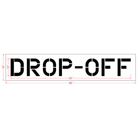 12 inch DROP-OFF stencil
