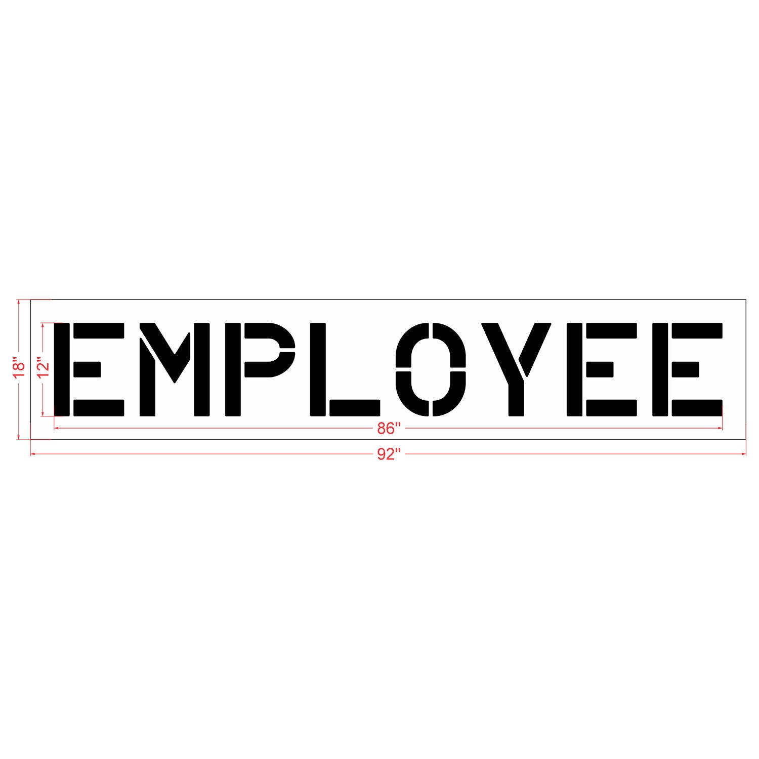 12 inch EMPLOYEE stencil