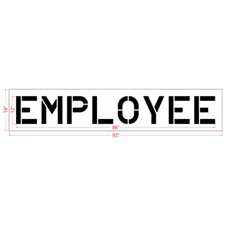 12 inch EMPLOYEE stencil