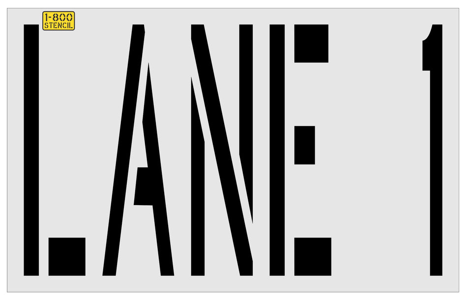 48" 7Brew "LANE 1" Stencil