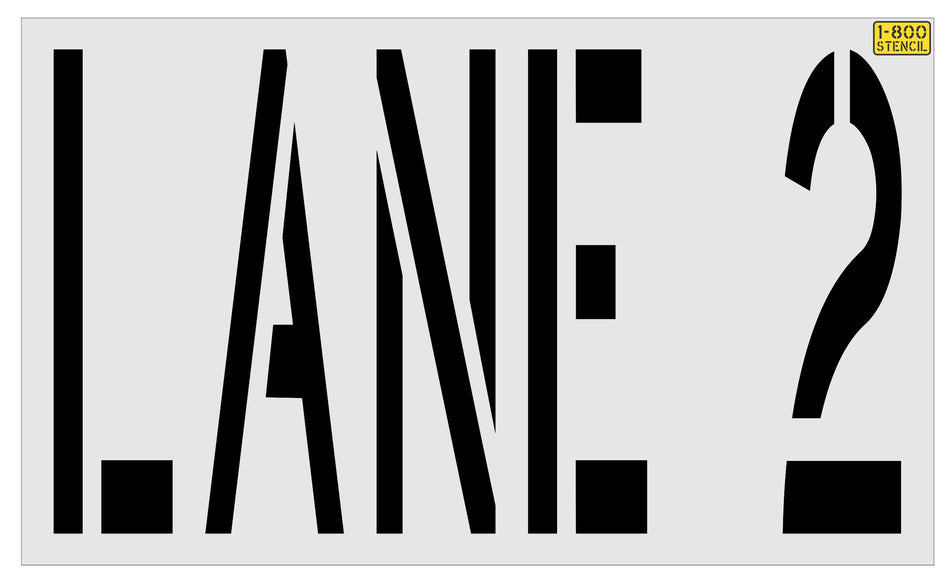 48" 7Brew "LANE 2" Stencil