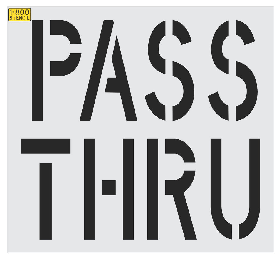 48" 7Brew "PASS THRU" Stencil