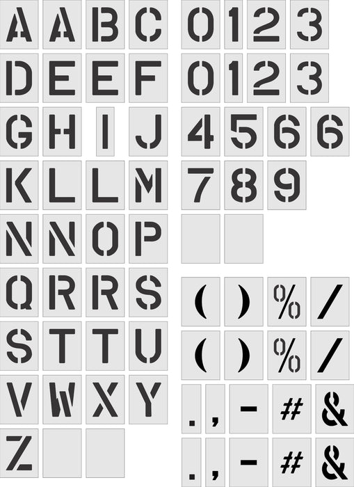 10" Alphabet and Number Mega Kit Stencil