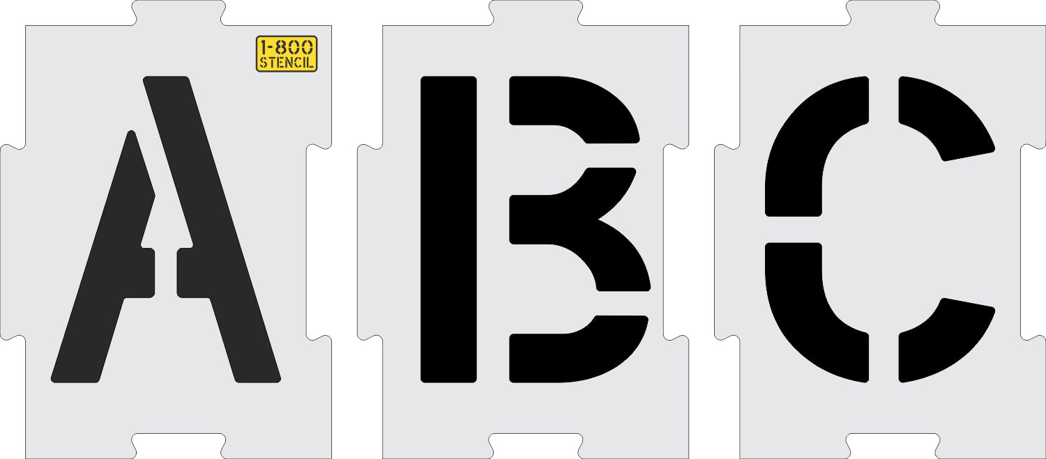 12" Interlocking Alphabet Kit Stencil