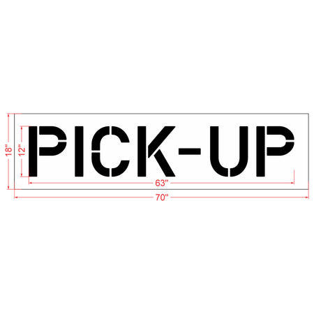 12 inch PICK-UP stencil