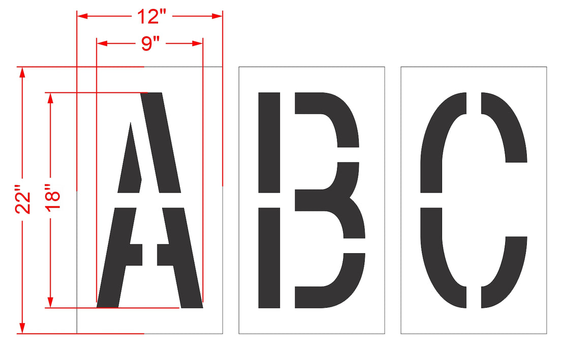 30 Alphabet Kit Stencil — 1-800-Stencil