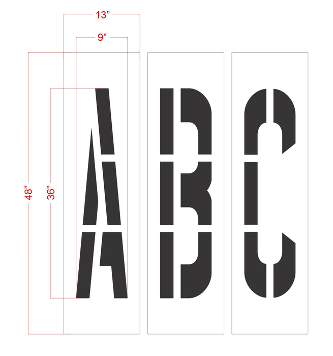 36" Alphabet Kit Stencil