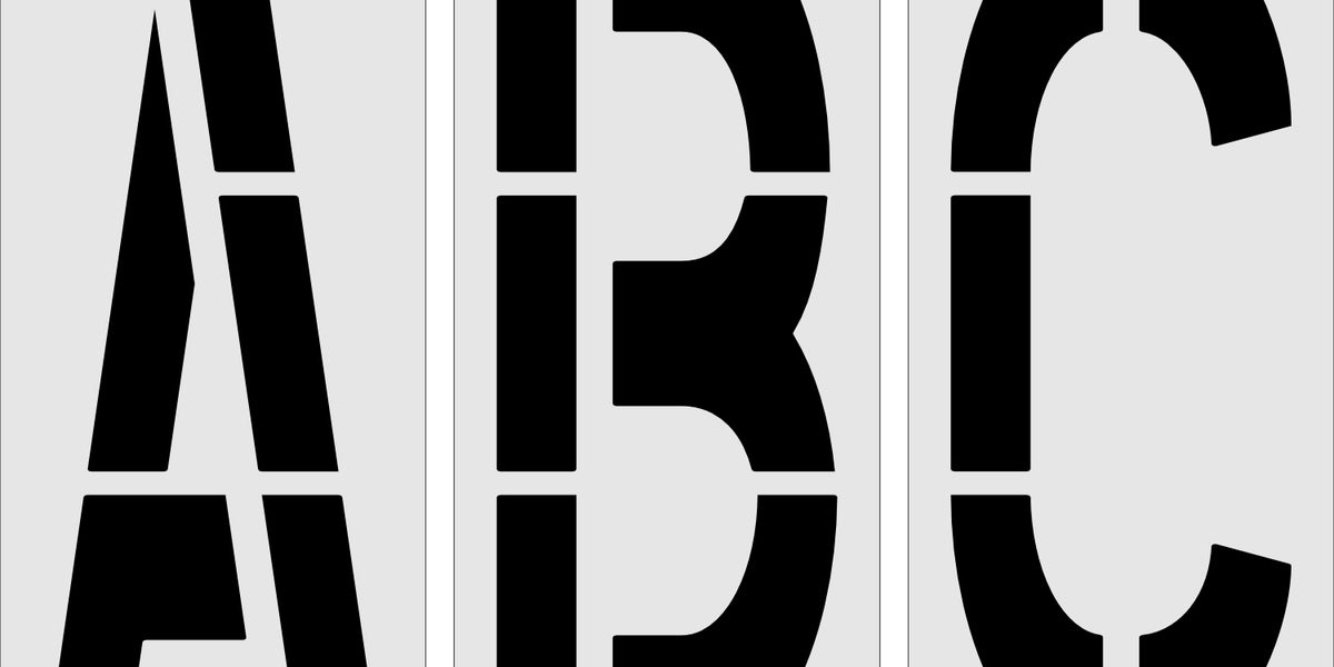 42" x 16" Alphabet Kit Stencil — 1800Stencil