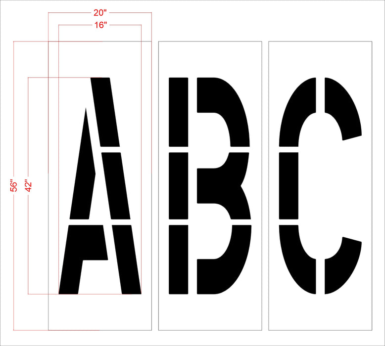 42" x 16" Alphabet Kit Stencil