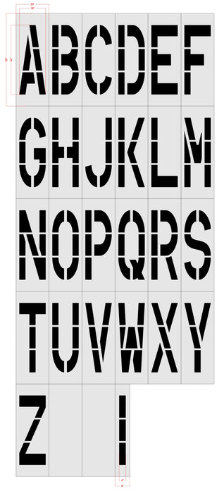 42" x 16" Alphabet Kit Stencil